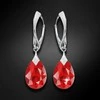 Diamond Sky Jewelry Sidabriniai auskarai moterims DiamondSky „Moon Shine (Light Siam)" su Swarovski kristalais