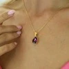 Diamond Sky Jewelry Sidabrinis kaklo papuošalas moterims Diamond Sky "Crystal Drop (Amethyst)" su Preciosa kristalais