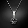 Diamond Sky Jewelry Sidabrinis kaklo papuošalas moterims DiamondSky „Classic (Sidabrinis Night)“ su Swarovski kristalais