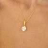 Diamond Sky Jewelry Sidabrinis kaklo papuošalas moterims Diamond Sky "Crystal Drop (Honey)" su Preciosa kristalais