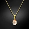 Diamond Sky Jewelry Sidabrinis kaklo papuošalas moterims Diamond Sky "Crystal Drop (Honey)" su Preciosa kristalais