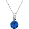 Diamond Sky Jewelry Sidabrinis kaklo papuošalas moterims DiamondSky „Classic (Capri Mėlyna)“ su Swarovski kristalais
