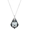 Diamond Sky Jewelry Sidabrinis kaklo papuošalas moterims DiamondSky „Baroque V (Sidabrinis Night)“ su Swarovski kristalais