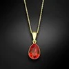 Diamond Sky Jewelry Sidabrinis kaklo papuošalas moterims Diamond Sky "Crystal Drop (Light Siam)" su Preciosa kristalais