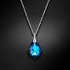 Diamond Sky Jewelry Sidabrinis kaklo papuošalas moterims DiamondSky „Baroque V (Meridian Mėlyna)“ su Swarovski kristalais