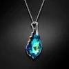 Diamond Sky Jewelry Sidabrinis kaklo papuošalas moterims DiamondSky „Baroque V (Bermuda Mėlyna)“ su Swarovski kristalais