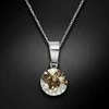 Diamond Sky Jewelry Sidabrinis kaklo papuošalas moterims DiamondSky „Classic (Golden Shadow)“ su Swarovski kristalais