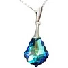 Diamond Sky Jewelry Sidabrinis kaklo papuošalas moterims DiamondSky „Baroque IV (Bermuda Mėlyna)“ su Swarovski kristalais