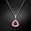 Diamond Sky Jewelry Sidabrinis kaklo papuošalas moterims DiamondSky „Elemental Magic (Scarlet)“ su Swarovski kristalais