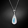Diamond Sky Jewelry Sidabrinis kaklo papuošalas moterims DiamondSky „Rainbow Waterfall (Aurora Borealis)“ su Swarovski kristalais