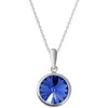 Diamond Sky Jewelry Sidabrinis kaklo papuošalas moterims DiamondSky „Clarice (Sapphire)“ su Swarovski kristalais