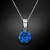 Diamond Sky Jewelry Sidabrinis kaklo papuošalas moterims DiamondSky „Classic (Capri Mėlyna)“ su Swarovski kristalais