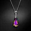 Diamond Sky Jewelry Sidabrinis kaklo papuošalas moterims DiamondSky „Rainbow Waterfall (Vitrail Medium)“ su Swarovski kristalais