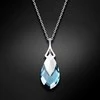 Diamond Sky Jewelry Sidabrinis kaklo papuošalas moterims DiamondSky „Baroque II (Aquamarine Light Chrome)“ su Swarovski kristalais