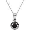 Diamond Sky Jewelry Sidabrinis papuošalų rinkinys moterims DiamondSky „Classic (Jet Hematite)“ su Swarovski kristalais