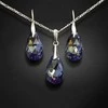 Diamond Sky Jewelry Sidabrinis papuošalų rinkinys moterims DiamondSky „Baroque (Tanzanite AB)“ su Swarovski kristalais