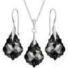 Diamond Sky Jewelry Sidabrinis papuošalų rinkinys moterims DiamondSky „Baroque IV (Sidabrinis Night)“ su Swarovski kristalais