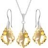Diamond Sky Jewelry Sidabrinis papuošalų rinkinys moterims DiamondSky „Baroque IV (Golden Shadow)“ su Swarovski kristalais