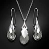 Diamond Sky Jewelry Sidabrinis papuošalų rinkinys moterims DiamondSky „Baroque II (Juodas Diamond Light Chrome)“ su Swarovski kristalais