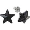 Diamond Sky Jewelry Vaikiški sidabriniai auskarai moterims DiamondSky „Žvaigždutė (Jet)" su Swarovski kristalais