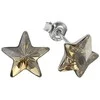 Diamond Sky Jewelry Vaikiški sidabriniai auskarai moterims DiamondSky „Žvaigždutė (Golden Shadow)" su Swarovski kristalais