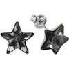 Diamond Sky Jewelry Vaikiški sidabriniai auskarai moterims DiamondSky „Žvaigždutė (Sidabrinis Night)" su Swarovski kristalais