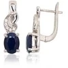 Sidabriniai auskarai moterims DiamondSky „Splendor Sapphire“