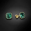 Spark Sidabriniai auskarai moterims DiamondSky „Imperial II (Emerald)“ su Swarovski kristalais