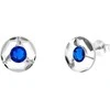 Spark Sidabriniai auskarai moterims DiamondSky „Astra (Capri Mėlyna)“ su Swarovski kristalais
