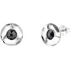 Spark Sidabriniai auskarai moterims DiamondSky „Astra (Hematite)“ su Swarovski kristalais