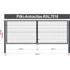 Bauswern Segmentiniai vartai 4000x1530 mm, antracito