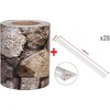Tvoros juostos rinkinys BAUSWERN Eco, 35x0,19 m (450 g/m²) + 28 klipsai, Bimsstein