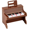 25 klavišų mini pianinas rudas