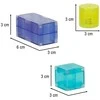 3D konstrukcinės magnetinės plytos LED šviečiančios 64 vnt.
