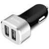 Crong Power automobilinis įkroviklis 24W su dviem USB prievadais (aliuminis)