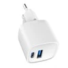 Gembird greitasis įkroviklis | TA-UC-PDQC20-W-01 | USB A+C