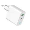 Adapteris įkroviklis Gembird USB Type-C + USB Type-A LED baltas