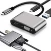Adapteris USB-C į HDMI 4K VGA USB 3.0