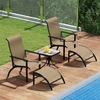Adirondack kėdės komplektas kavos spalvos 5 vnt.