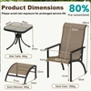 Adirondack kėdės komplektas kavos spalvos 5 vnt.