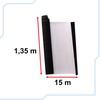 Velveto ritininė plėvelė juoda 1,35x15 m