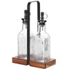 Aliejaus ir acto butelių rinkinys su stovu Vilde 2x190 ml