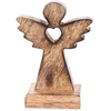 Angelo figūrėlė iš mangmedžio medienos, ruda, 8 × 4 × 11,5 cm