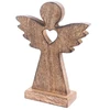 Angelo figūrėlė su širdies išpjova, ruda, 12,5 × 4 × 16,5 cm