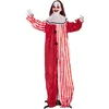 Outsunny Animatroninė klouno dekoracija su LED akimis ir garso aktyvinimu, raudona/balta, 70 × 16 × 165 cm