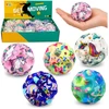 Lean Toys Antistresinis kamuoliukas su įdubusiu paviršiumi ir vienaragio motyvu, įvairiaspalvis, 7 cm