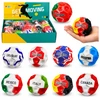 Lean Toys Antistresinis kamuoliukas su vėliavų motyvais ir įdubimais, įvairiaspalvis, 7 cm