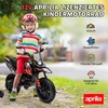 Aprilia licencijuotas vaikiškas elektromotociklas su 2 varikliais, raudonas, 106,5 × 56 × 80 cm