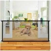 Security gate partition dog cat door