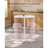 Songmics Vasagle Apvalus baro stalas 60 x 60 x 104,5 cm sniego baltumo